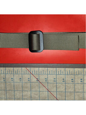 Military Tactical Style Belt Metal Buckle Canvas/Nylon Webbing Size 40 Tan